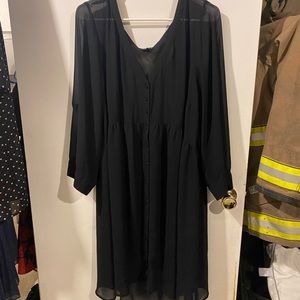 Torrid size 3 black sheer dress. 22/24